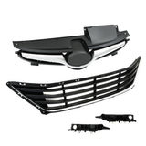 Labwork Upper Lower Grille W/Bumper Brackets Set For Hyundai Elantra 2014-2016
