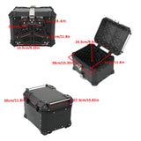 Motorcycle 36L Side Case Hard Saddlebag + 45L Top Case Tail Box Luggage