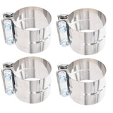 Labwork Stainless Exhaust Band Clamp Step Clamps For Muffler 4PC 2.5" New