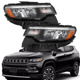Labwork Left+Right Headlight For 2022-23 Jeep Compass LED&Halogen Headlamp Assy