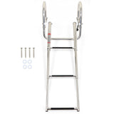 3 Steps Boat Ladder Stainless Steel in-Board Telescoping Folding Dock Ladder