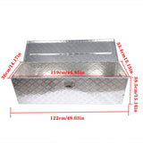 Labwork 49X15X15 Aluminum Heavy Duty Truck Bed Storage Tool Box w/Lock+Keys