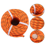 1/2"×150' Orange & Black 48 Strands Polyester Braided Arborist Bull Rope 6500lbs