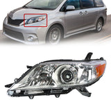 Labwork Left For 2011-2020 Toyota Sienna Projector Headlight Headlamp Halogen