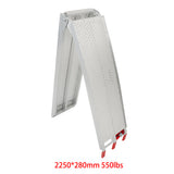 89" Motorcycle Folding Loading Ramp Aluminum Dirt Bike Trailer Lawnmower 550lbs