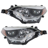 Labwork Left&Right Side Headlight Halogen Headlamps For 2014-2016 Toyota Corolla