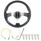 NEW 12.5 inch Carbon Fiber Steering Wheel for Yamaha EZGO Club Car Golf Cart