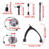 Labwork Front Wheel Bearing Hubs Control Arms Suspension Kit For Chevrolet Tahoe