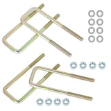 Labwork Square U-Bolts For 2.5" Wide Leaf Springs 8.75" Long 4 piece