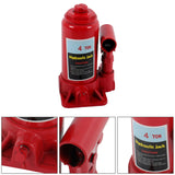labwork 4 Ton Welded Hydraulic Car Bottle Jack for Auto Repair and House Lift Red