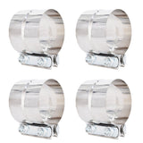 Labwor Stainless Exhaust Clamp Step Clamps Lap Joint 4pc 3" For Catback Muffler