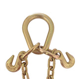 Flatbed Truck Rollback Wrecker Carrier 5/16" X 2' G70 Tow Chain J-Hooks V-Chain