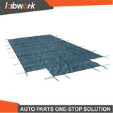 Labwork Inground Pool Safety Cover Fits 18x 36ft With Center Steps Green Solid