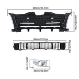 Labwork Bumper Grille Assembly + Fog Lamp Molding Left & Right For Edge 07-10