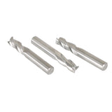 3Pcs 3 Flute End Mill 3/8" Diameter x 1" Length of Cut x 2-1/2" Overall Length