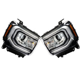 Labwork Right+Left HID Headlights For GMC Sierra 1500 2016-2018 W/o Ballast+Blub