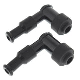 2×Spark Plug Boot Cap Cover Resistor For LB05F 90 Degree ATV Motorcycle Snow