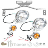 For Honda Driving Spot Fog Light Bar W/ Bracket Turn Signal Motorcycle