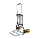 Foldable Hand Dolly Cart Alloy Steel 264Lb Capacity W/ 7" Wheels & Elastic Rope