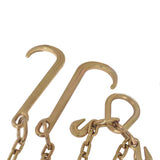 Flatbed Truck Rollback Wrecker Carrier 5/16" X 2' G70 Tow Chain J-Hooks V-Chain