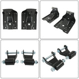 Labwork Rear Leaf Spring Hanger Bracket Shackle Kit For 1999-2013 Silverado 1500