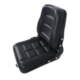 Universal Fold Down Forklift Seat with Adjustable Angle Back and Slide Replacement for Excavator Forklift Tractor Skid Loader Backhoe Dozer Telehandler Heavy Mechanical Seat