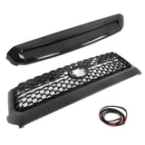 Labwork Front Grille+Hood Bulge Molding For 2014-2019 2020 Toyota Tundra Black
