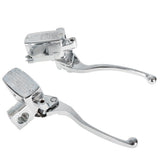 1" Motorcycle Handlebar Hydraulic Brake Master Cylinder & Clutch Lever Chrome