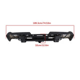 Labwork Rear Bumper Assembly For 2021 2022 2023 Ford F-150 Chrome W/ Sensor Hole
