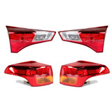 Labwork Left+Right Side Tail Lights For 2013-15 Toyota RAV4 Halogen Outer+Inner