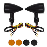 For Motorcycle Bobber Cafe LED Black Red Brake Running Turn Signal Tail Light