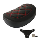 Rear Passenger Sissy Bar Backrest Pad For Touring CVO Street Glide Red Stitching