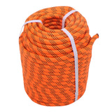 1/2"×150' Orange & Black 48 Strands Polyester Braided Arborist Bull Rope 6500lbs