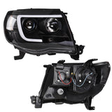 Labwork Right+Left Headlights For Toyota Tacoma 2005-2011 LED Projector Black