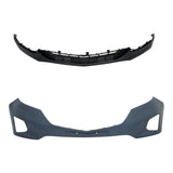 Labwork Front Upper Grille+Front Bumper Assembly For Chevy Equinox 2018 2019