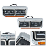 LED DRL Projector Headlights Lamp For 1985-2019 Kenworth W900 For Western Star