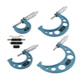 0-4" Premium Outside Micrometer Set Machinist Tool Precision Carbide Tips 0.0001