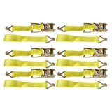 6 Pcs 2In x 15Ft Ratchet Straps With J Hook 50mm x 4.5m Heavy Duty Tie Downs