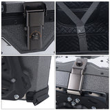 45L Motorcycle Rear Top Case Trunk with Safety Lock Gray Aluminum Alloy