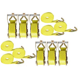 6 Pcs 2In x 15Ft Ratchet Straps With J Hook 50mm x 4.5m Heavy Duty Tie Downs