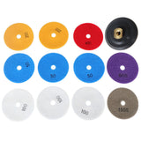 For Concrete Marble Polishing Diamond Polishing Pads 4 Inch Wet/Dry Set 12 Pack