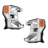 Labwork LH+RH Halogen Headlight For 2020-2022 Ford F250 F350 Super Duty Chrome