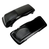 For 1994-2013 Touring Saddlebags Pair 6×9" Speaker Lids Vivid Black CVO Style