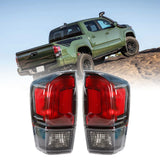 Labwork Rear Left+Right Tail Light Lamp For Toyota Tacoma 2016-2021 Black Bezel