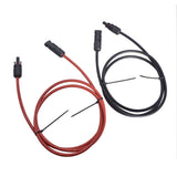1 Pair Black + Red 5ft 12 AWG Solar Panel Extension Cable Wire Connector New