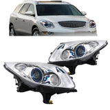 Labwork Right&Left Headlight For 2008-12 Buick Enclave HID (w/o AFS) Chrome Lens