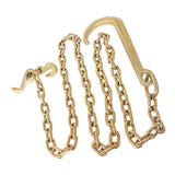 J Hook Mini R Hook Recovery Wrecker 5/16 x 8 FT Grade 70 Tow Chain 15"