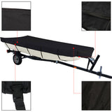 12ft 14ft 16ft 18ft Waterproof Heavy Duty Towable For Jon Boat Cover Black 600D