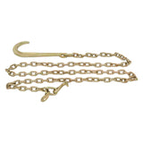 2Pack 5/16 x 10 FT Grade 70 Tow Chain 15" Mini J Hook Recovery Wrecker Axle