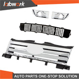 Labwork Bumper Grille Assembly + 1 Pair Fog Lamp Molding For Ford Edge 2007-2010